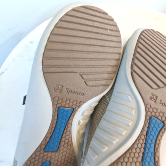 Spenco Siesta Tan Woven Slide Clogs Casual Comfort Shoes - Picture 13 of 14